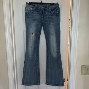 Miss Me medium blue color jeans Flare leg size 29w x 35 inseam